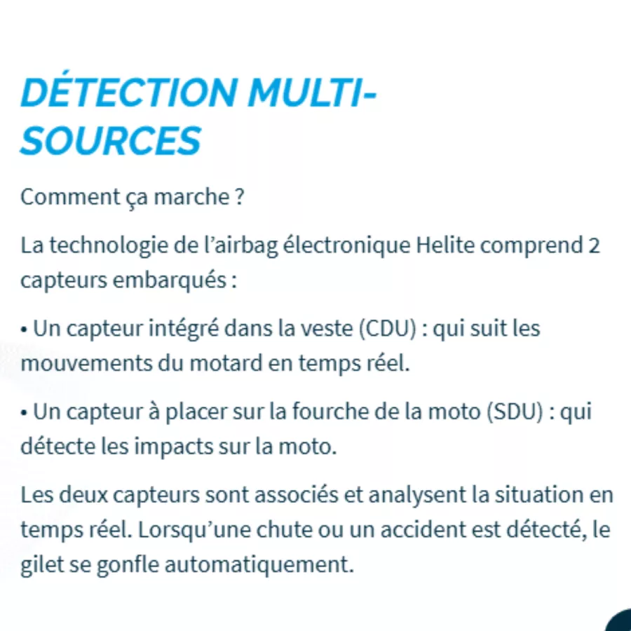 capteur de fourche Helite