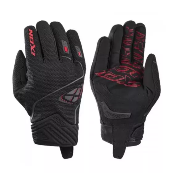 Gants Ixon Hurricane 2 noir rouge - degriffbike.ch