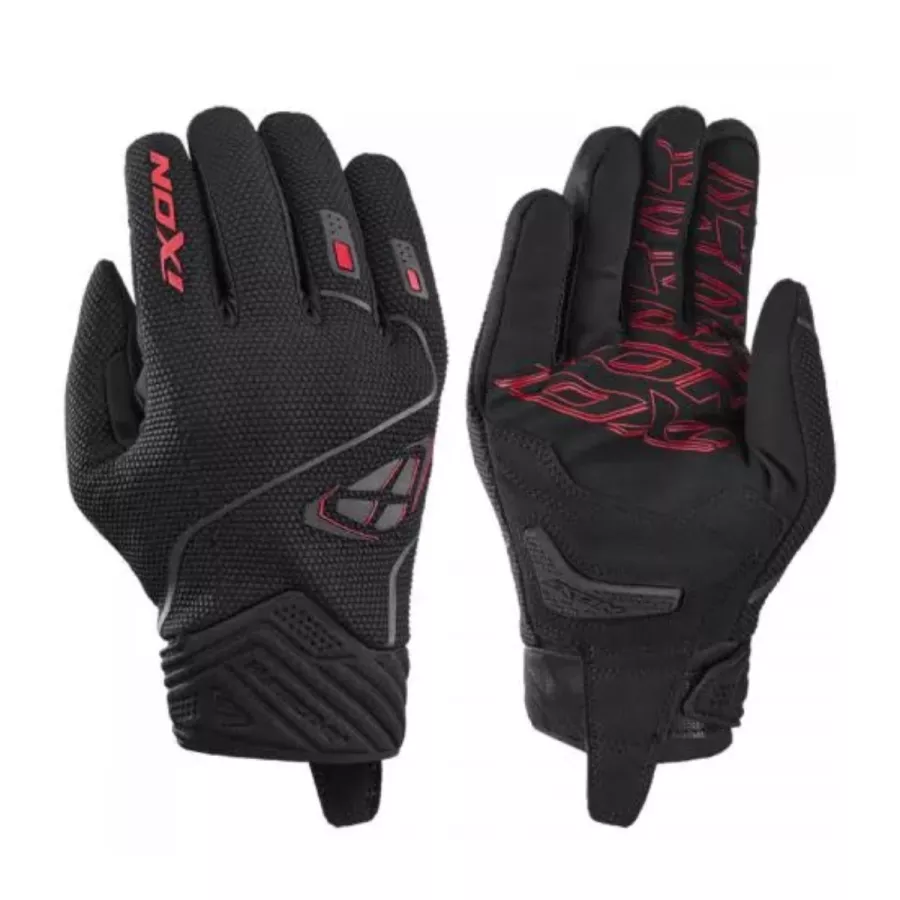 Gants Ixon Hurricane 2 noir rouge - degriffbike.ch