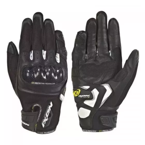 Gants Ixon RS Rise Air noir blanc - degriffbike.ch
