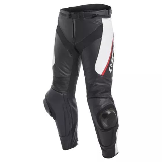 Pantalon cuir Dainese Delta 3 - Noir-Blanc-Rouge