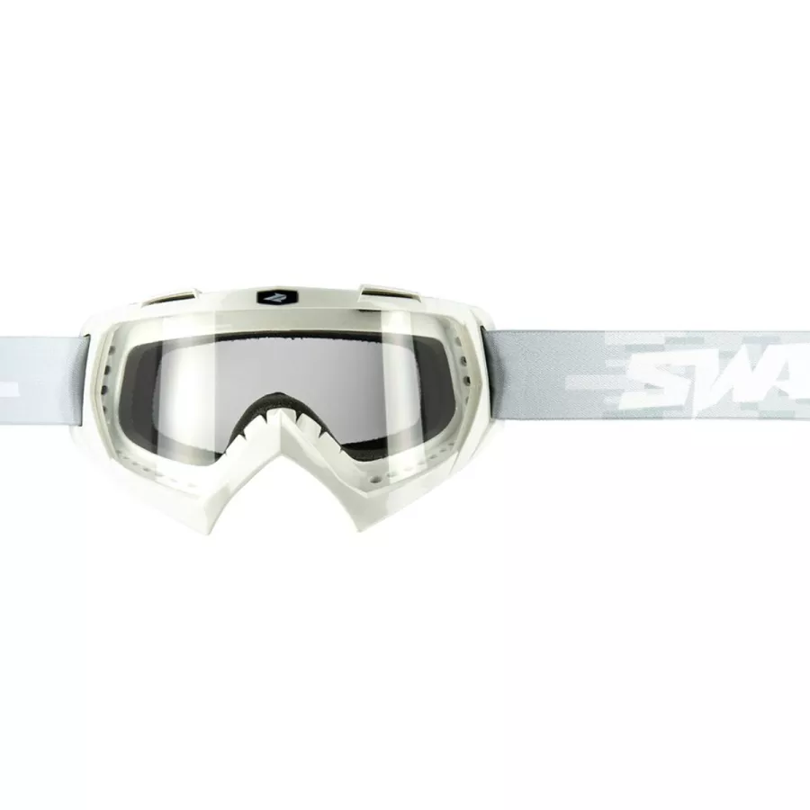 Cross-Maske SWAPS PIXEL WEISS mit Klarsicht-Visier