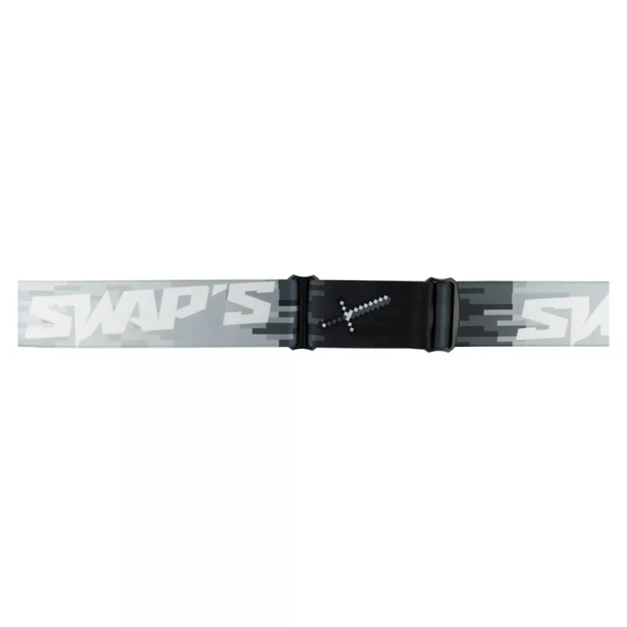 Cross-Maske SWAPS PIXEL WEISS mit Klarsicht-Visier