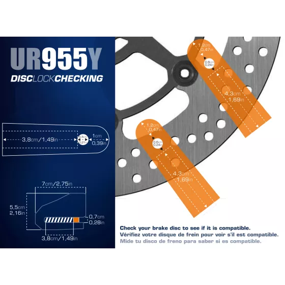 Disc Lock URBAN 5.5 mm Schwarz-Gelb