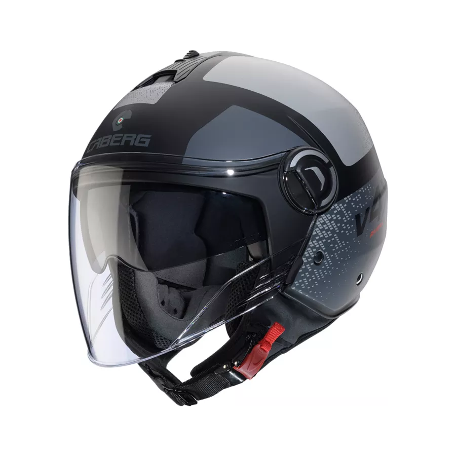 Casque jet caberg riviera V4X Alpha blanc‑noir‑fuchsia - degriffbike.ch