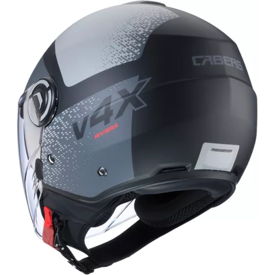 Casque jet caberg riviera V4X Alpha noir mat-anthracite-gris- degriffbike.ch