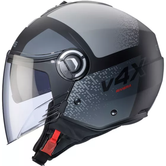 Casque CABERG RIVIERA V4X Alpha noir-mat vue latérale