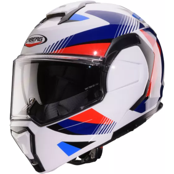 Casque Modulable Caberg Trip Lunar blanc‑bleu‑rouge