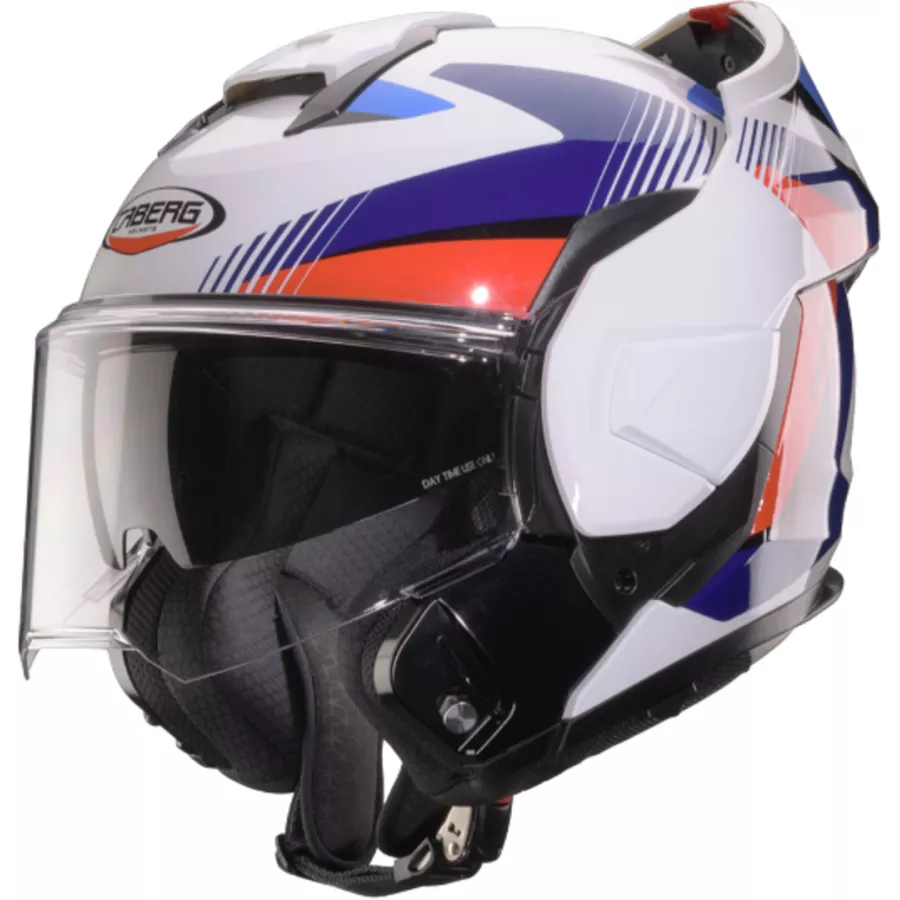 Casque Modulable Caberg Trip Lunar blanc‑bleu‑rouge