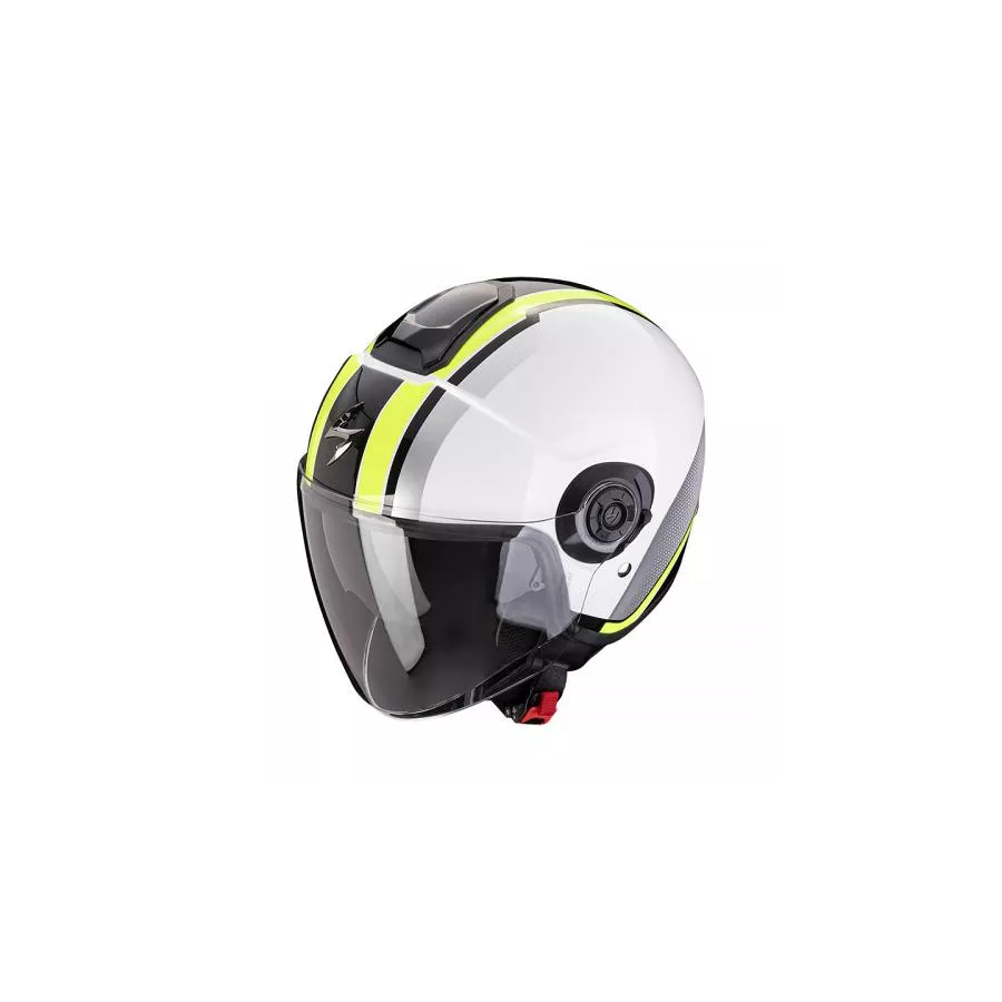 Casque Jet SCORPION EXO-CITY II VEL (ECE22.06) - Blanc-Jaune Fluo