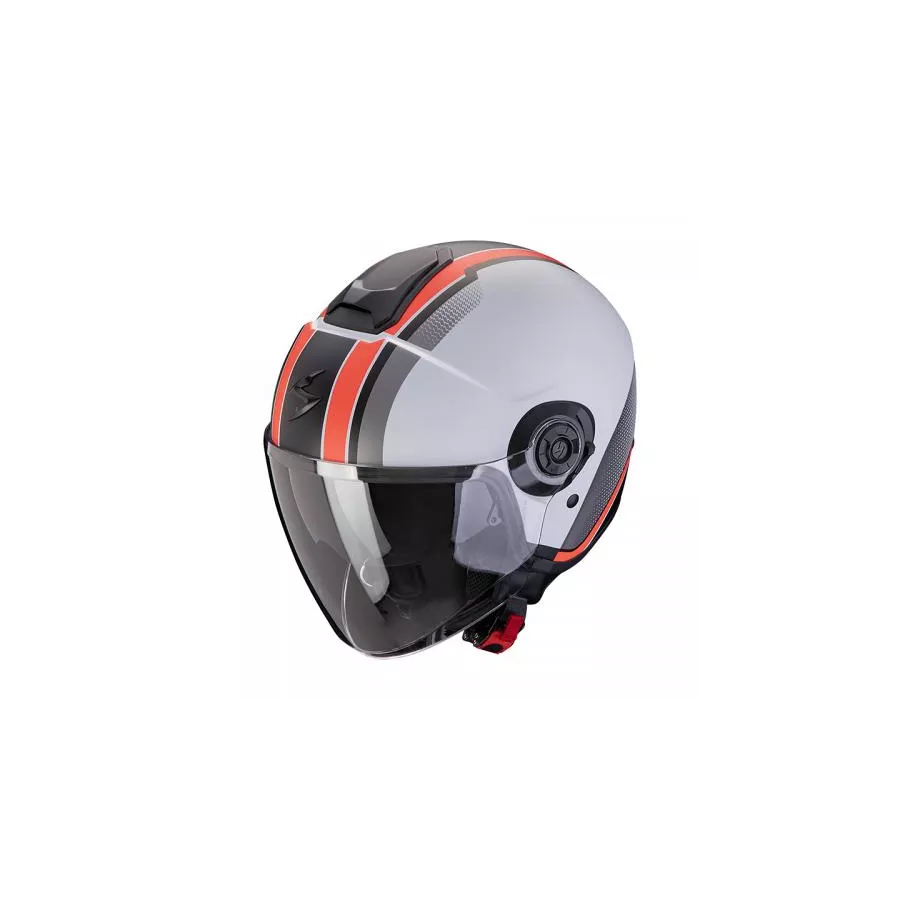 Casque Jet SCORPION EXO-CITY II VEL (ECE22.06) - Gris Mat-Rouge