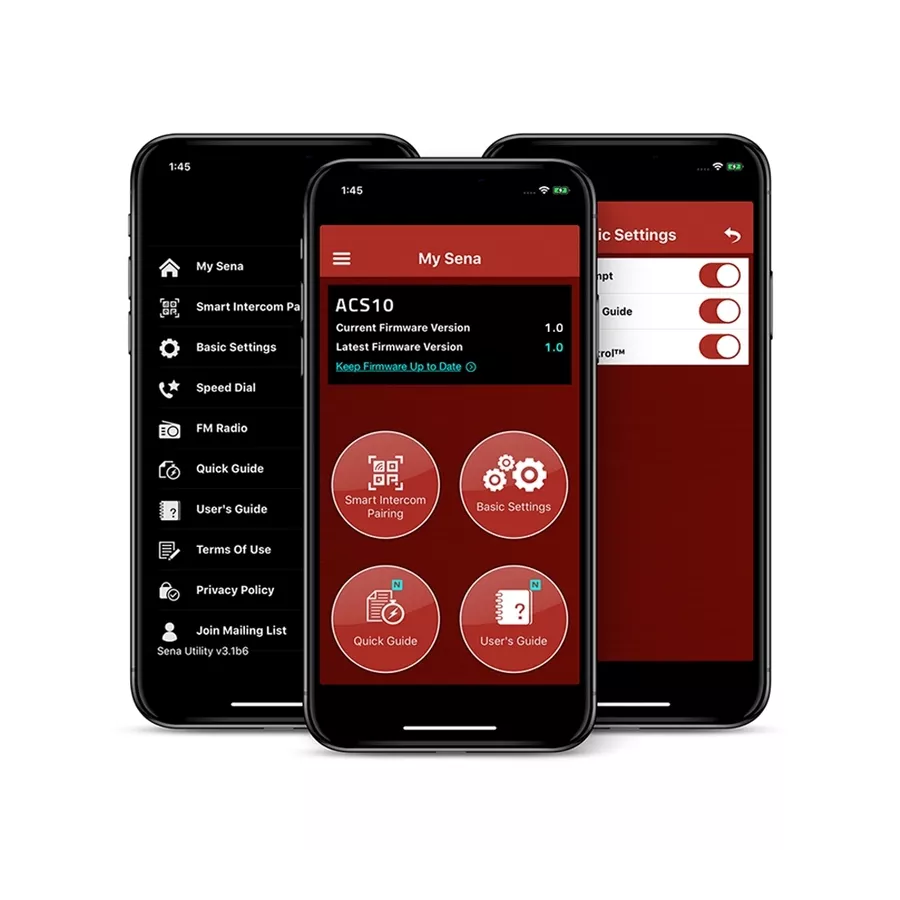 SENA ACS10 Intercom für Arai QUANTIC RX-7V TOUR-X5