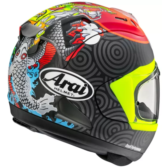 Integralhelm ARAI RX-7V EVO Tatsuki (ECE22-06) arrière degriffbike.ch