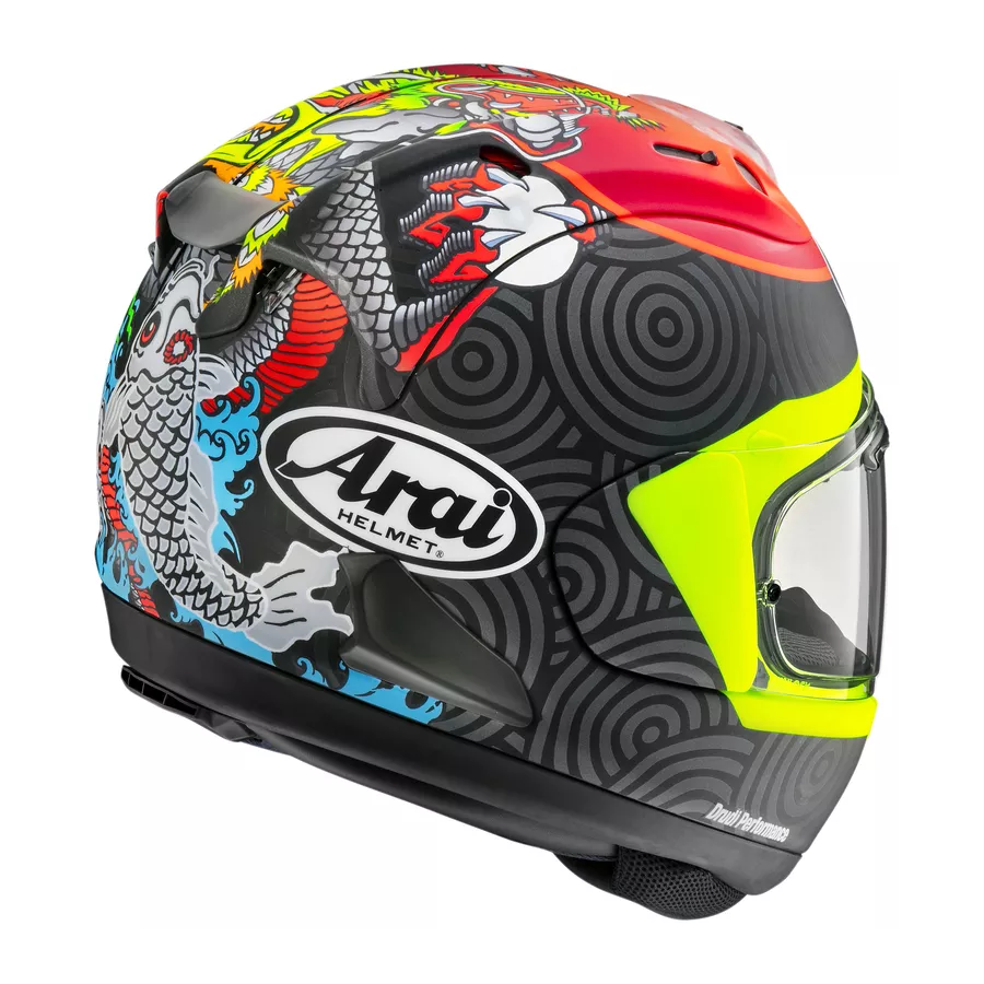 Integralhelm ARAI RX-7V EVO Tatsuki (ECE22-06) arrière degriffbike.ch