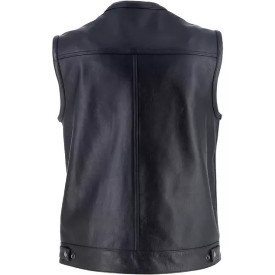 Helstons West Vintage — gilet cuir homme sans manches