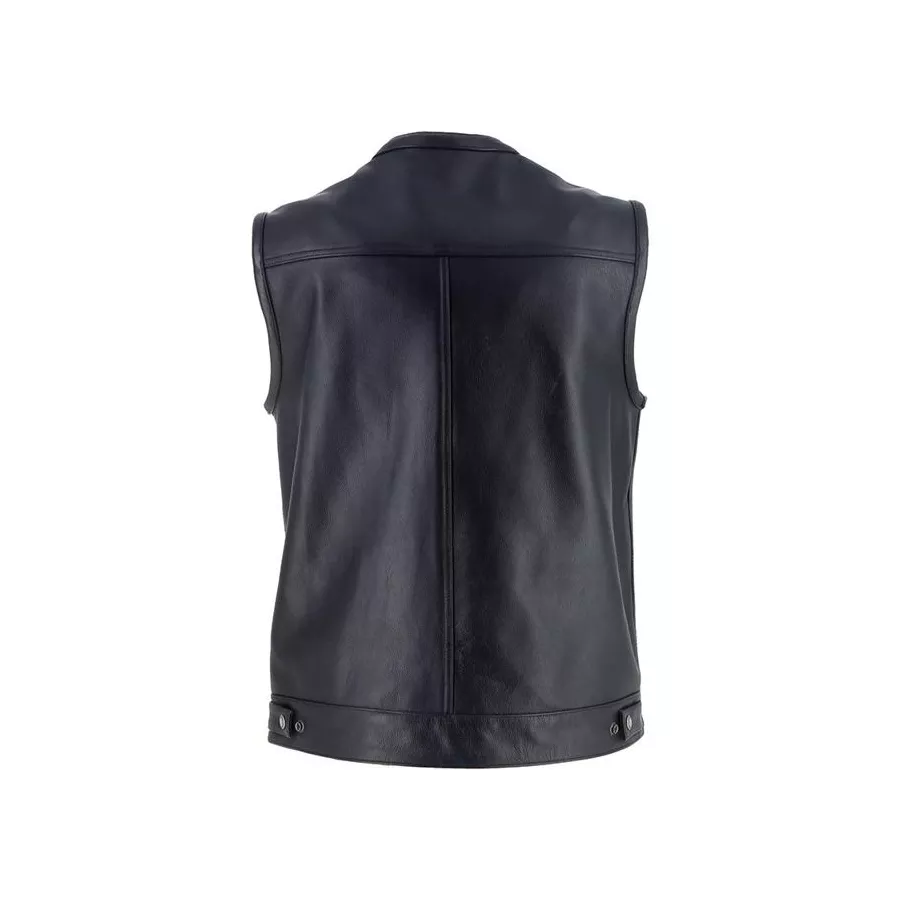 Helstons West Vintage — gilet cuir homme sans manches