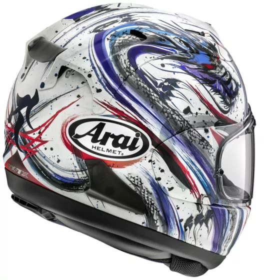 Integralhelm ARAI RX-7V EVO Kiyo Trico (ECE22-06) - Replica degriffbike.ch arrère