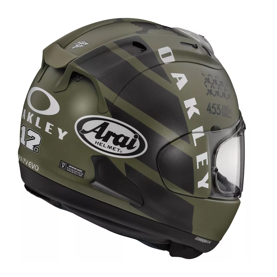 Casque Intégral ARAI RX-7V EVO Maverick Oakley (ECE22-06) - Replica arriere degriffbike.ch