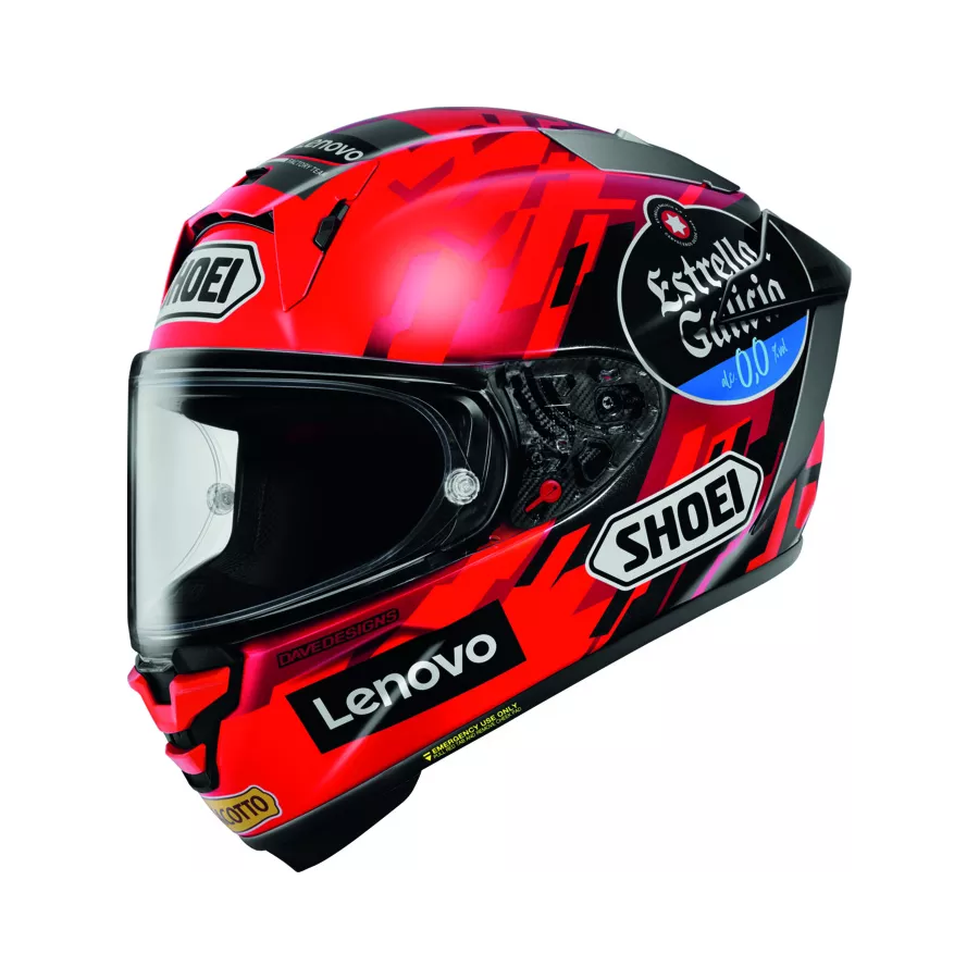 Casque intégral X-Spirit Pro 2 Marquez 9 Replica (ECE 22.06) - Noir-Rouge