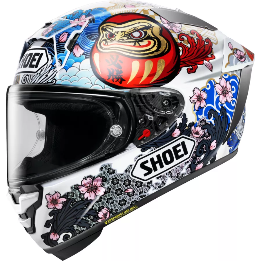 Integralhelm SHOEI X-SPIRIT PRO MARQUEZ MOTEGI 5 TC-6 (ECE 22.06) - Replica - Weiss-Blau-Rot