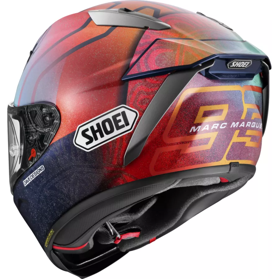 Integralhelm SHOEI X-SPIRIT PRO MARQUEZ HOLI (ECE 22.06) - Replica - Rot-Blau