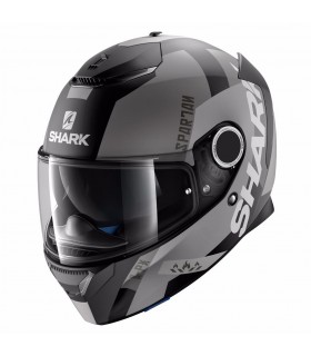 casque moto intégral shark spartan apics mat noir-gris moins cher