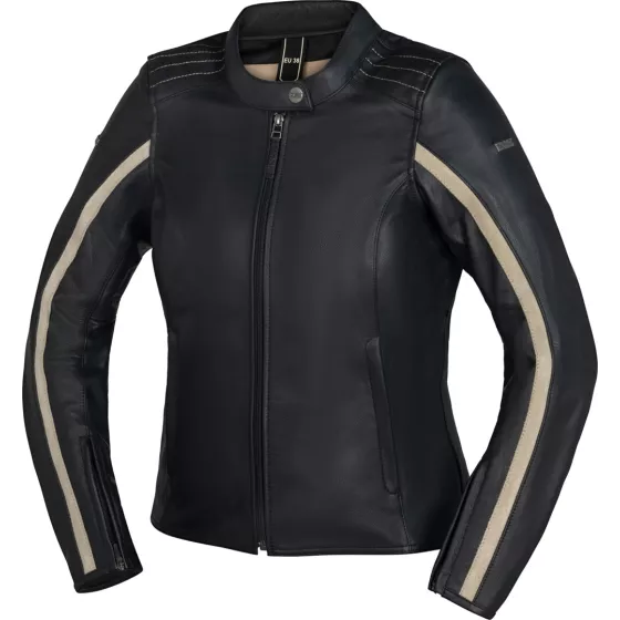 IXS Classic LD Stripe Damen Lederjacke – Retro Look – AAA