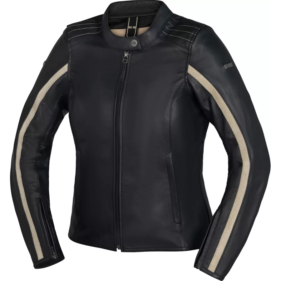 IXS Classic LD Stripe Damen Lederjacke – Retro Look – AAA