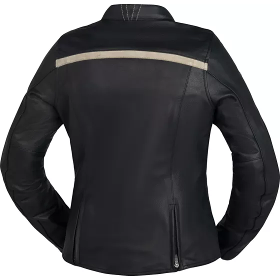 IXS Classic LD Stripe Damen Lederjacke – Retro Look – AAA
