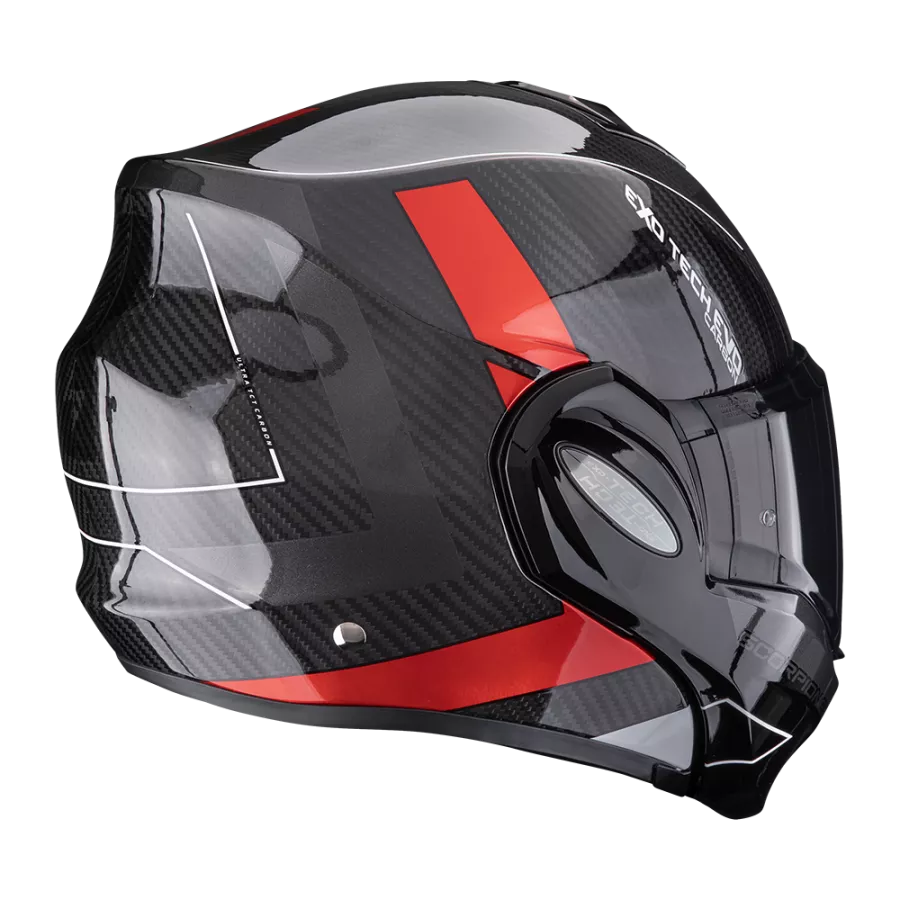 Scorpion EXO-TECH EVO Carbon CAD Klapphelm Schwarz / Rot