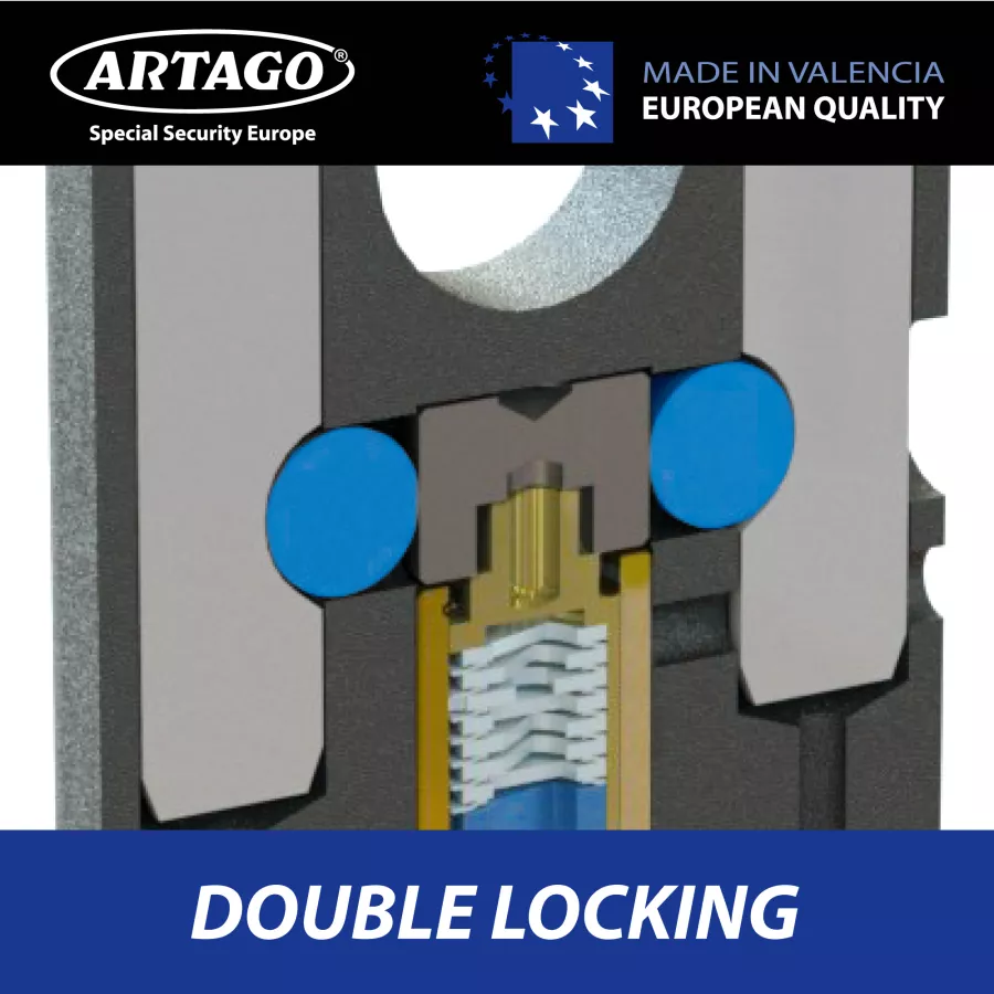 Artago – Ensemble Chaîne 150cm + Cadenas Monoblok ø15mm – Homologué SRA