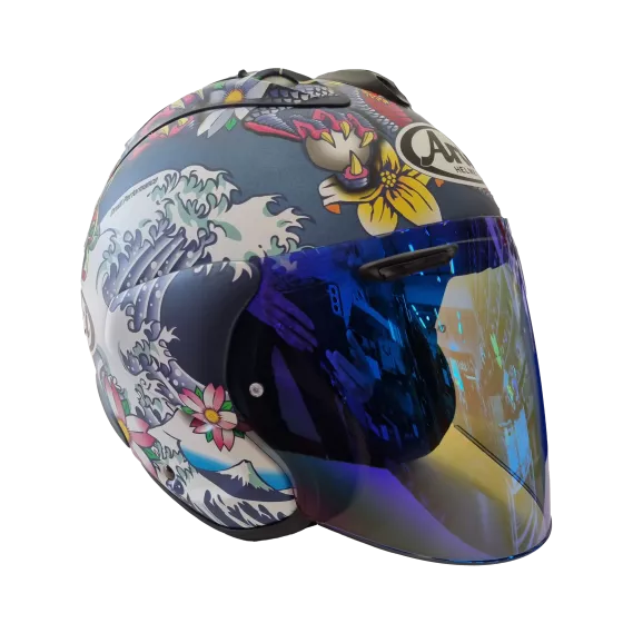 Jethelm Arai SZ-R Evo Oriental - Blau Matt