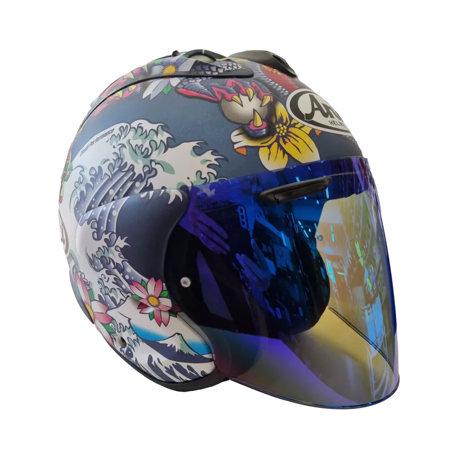 Jethelm Arai SZ-R Evo Oriental - Blau Matt