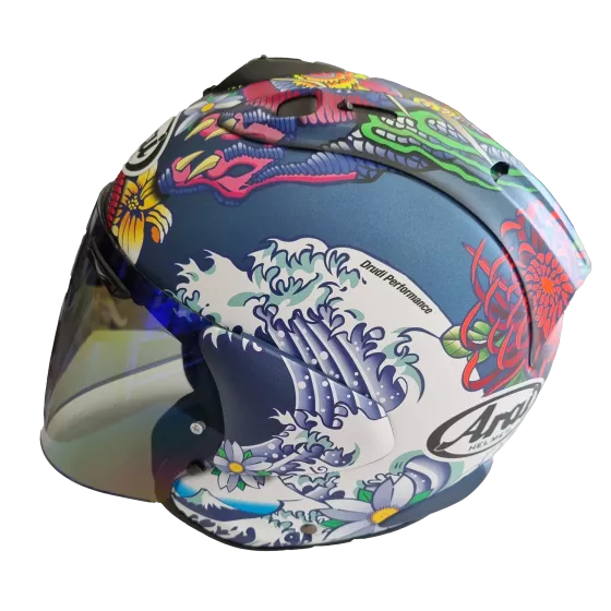 Casque jet Arai SZ-R Evo Oriental - Bleu Mat