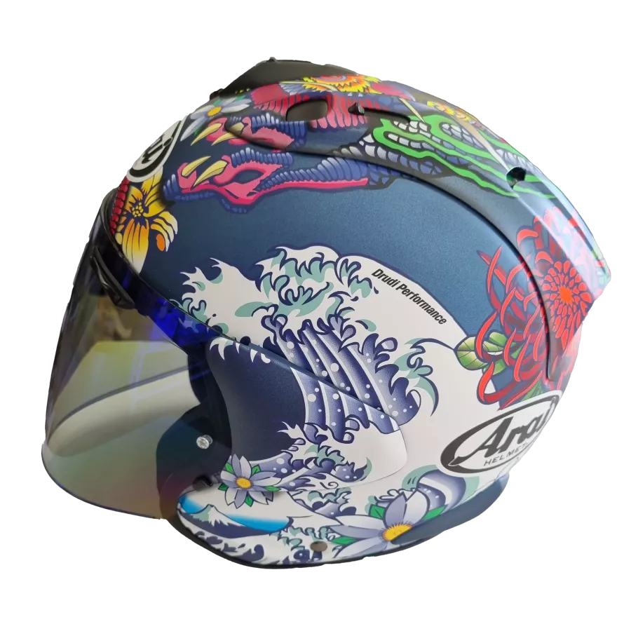 Casque jet Arai SZ-R Evo Oriental - Bleu Mat