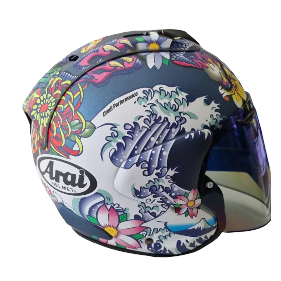 Casque jet Arai SZ-R Evo Oriental - Bleu Mat