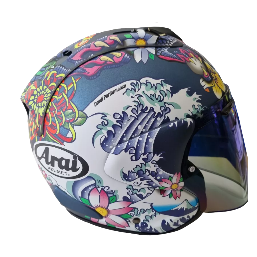 Casque jet Arai SZ-R Evo Oriental - Bleu Mat