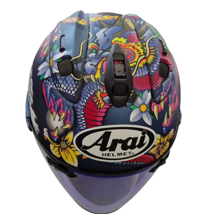 Casque jet Arai SZ-R Evo Oriental - Bleu Mat
