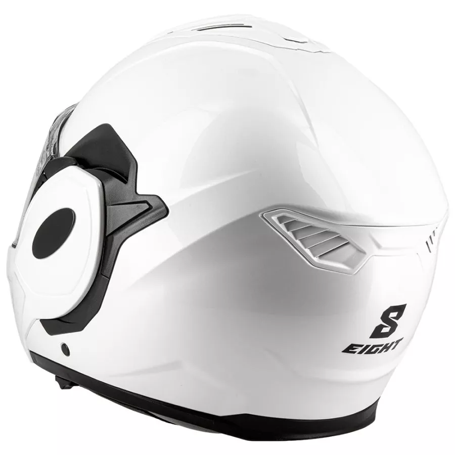 Modularer Helm Eight FlipTech Perlmutt Weiss degriffbike.ch