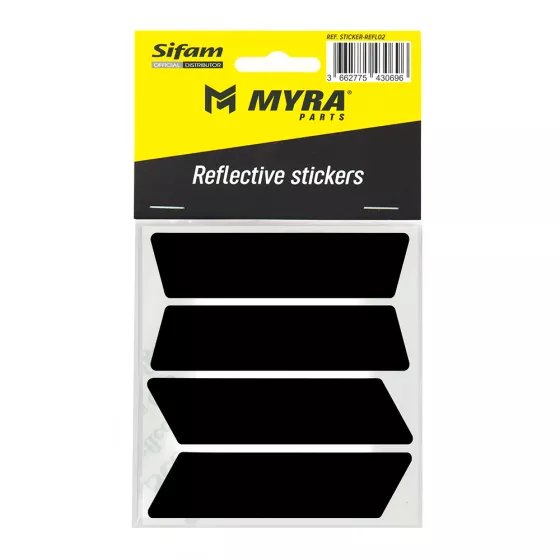 Reflektierende Helm-Sticker Myra - Schwarz degriffbike.ch
