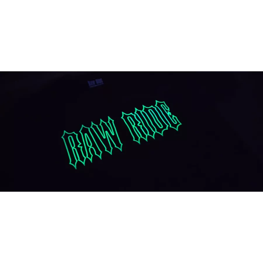 T-shirt biker Raw Ride phosphorescent Skull Glow degriffbike.ch