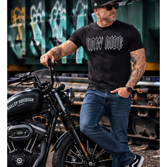 Biker T-Shirt Raw Ride nachtleuchtend Skull Glow degriffbike.ch