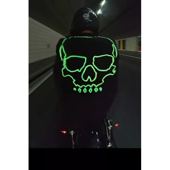 T-shirt biker Raw Ride phosphorescent Skull Glow degriffbike.ch