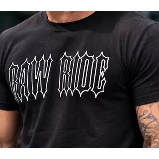 T-shirt biker Raw Ride phosphorescent Skull Glow degriffbike.ch