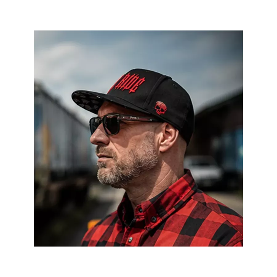 Biker Flanellhemd Raw Ride Casual kariert - Rot-Schwarz degriffbike.ch