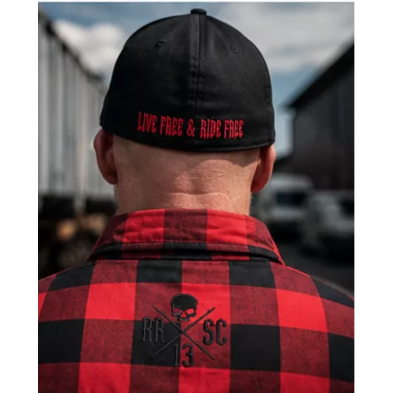 Biker Flanellhemd Raw Ride Casual kariert - Rot-Schwarz degriffbike.ch