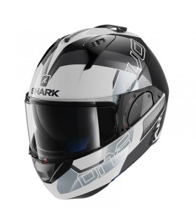Casque moto modulable SHARK EVO ONE 2 SLASHER BLANC/NOIR/GRIS