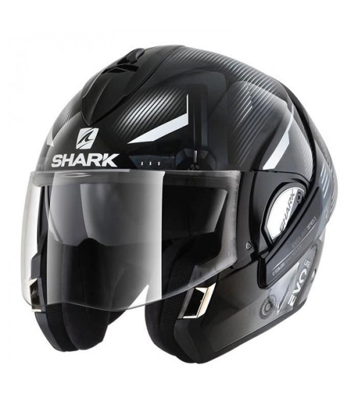 Casque moto modulable SHARK EVOLINE S3 SHAZER NOIR/BLANC moins cher