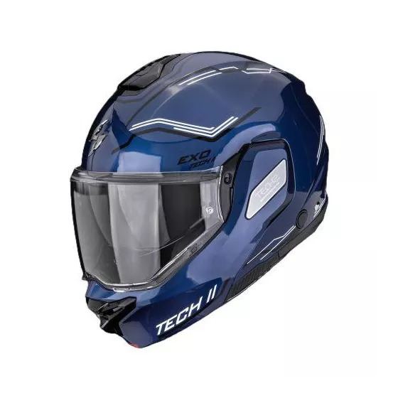 SCORPION EXO-TECH II DASH Blau-Schwarz-Weiss degriffbike.ch