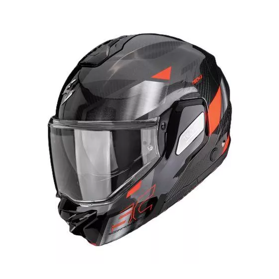 SCORPION EXO-TECH II CARBON DRIFT Schwarz-Silber-Rot degriffbike.ch